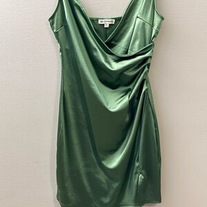 Inspired Hearts Shimmering Green Mini Dress